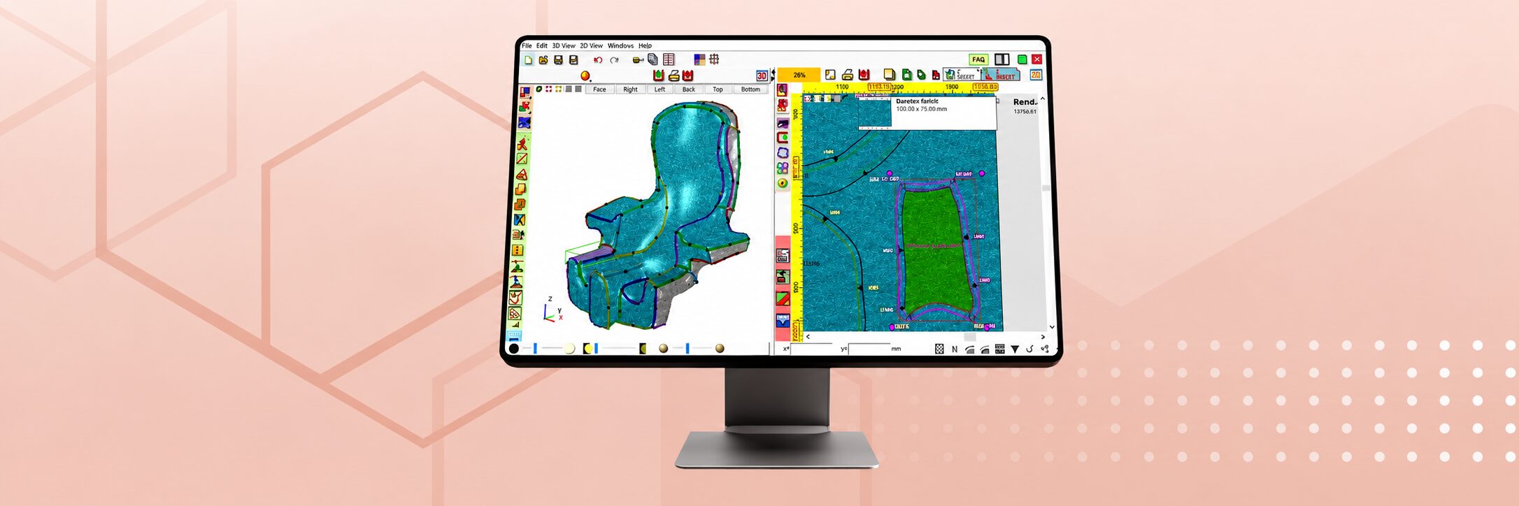 Logiciel de conception 3D utilisé pour modéliser des dispositifs médico-chirurgicaux personnalisés à partir d'un modèle numérique.