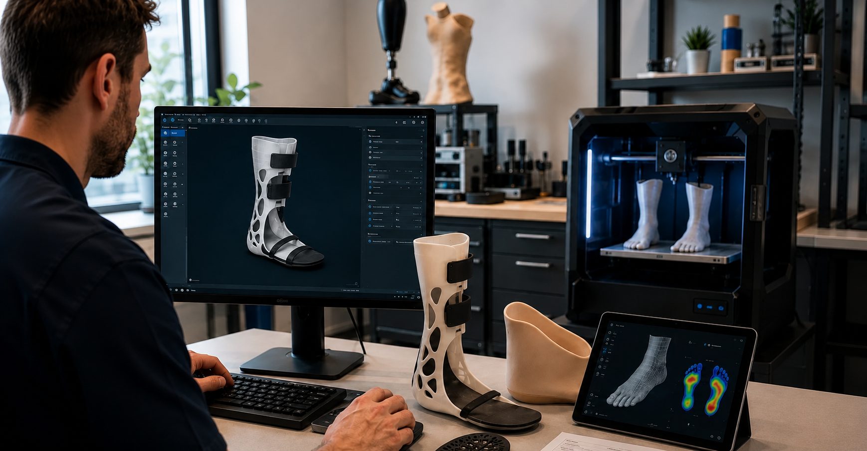 Conception et impression 3D d’une orthèse personnalisée en laboratoire