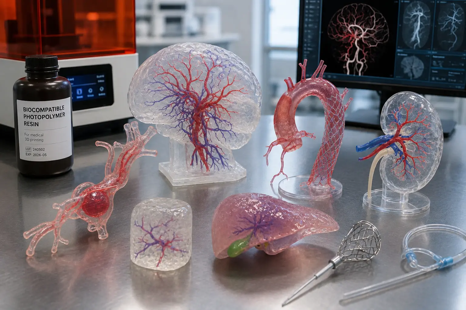 Modèles 3D d’organes et de réseaux vasculaires pour applications médicales