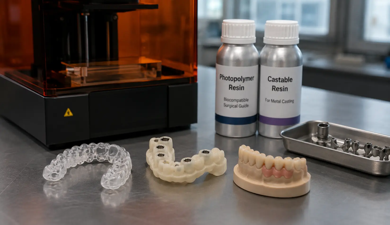 Résines et matériaux biocompatibles utilisés pour l’impression 3D de dispositifs dentaires