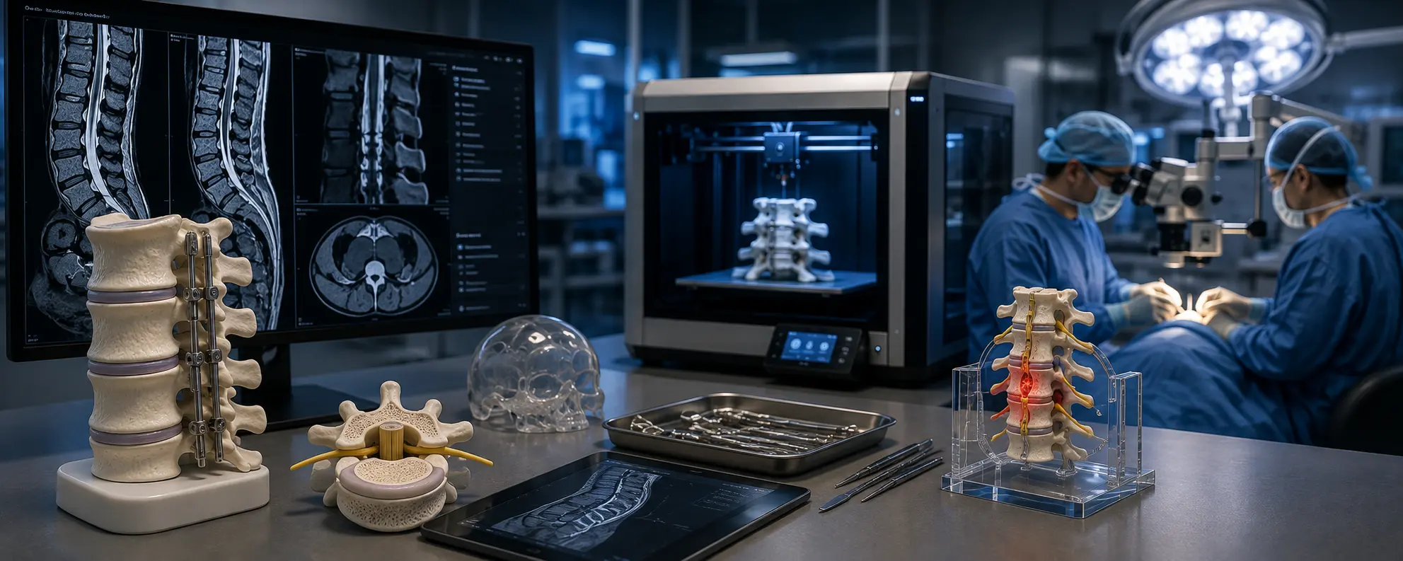 Modélisation 3D et imagerie médicale de la colonne vertébrale en neurochirurgie